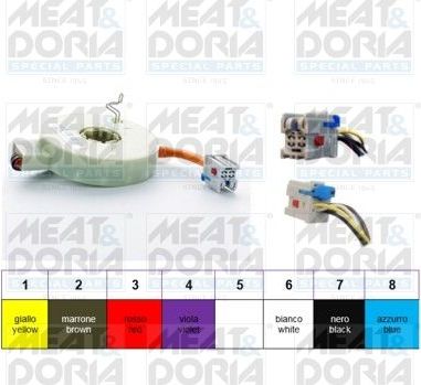 Датчик поворота рулевого колеса Meat & Doria для Fiat Punto III Punto Evo 2008-2012. Артикул 93056