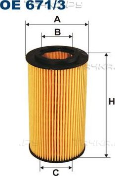 Масляный фильтр Filtron для Volkswagen Golf V 2004-2009. Артикул OE 671/3