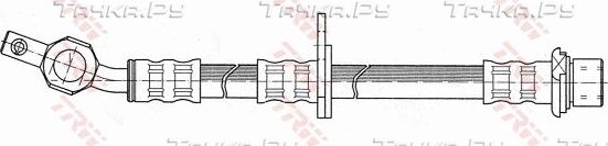 Тормозной шланг TRW задний левый для Toyota Carina E 1992-1997. Артикул PHD374