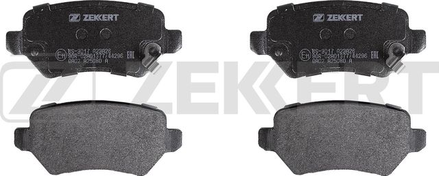 Тормозные колодки Zekkert задние для Kia Ceed II 2012-2018. Артикул BS-3017