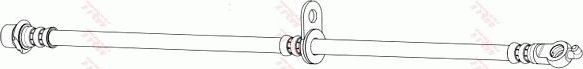 Тормозной шланг TRW передний правый для Toyota Highlander I (U20) 2000-2010. Артикул PHD1020