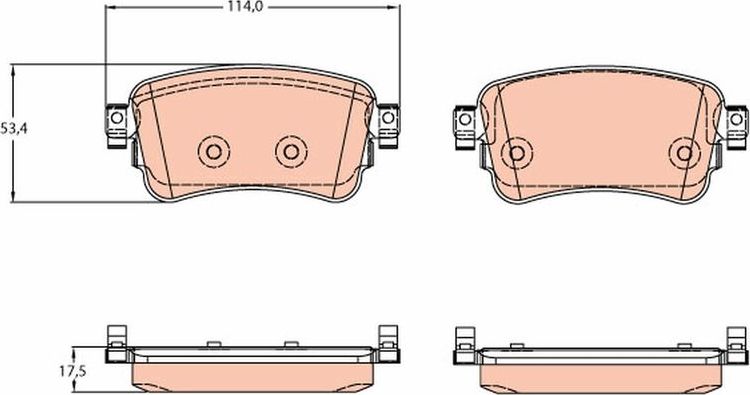 Тормозные колодки TRW. Артикул GDB2166