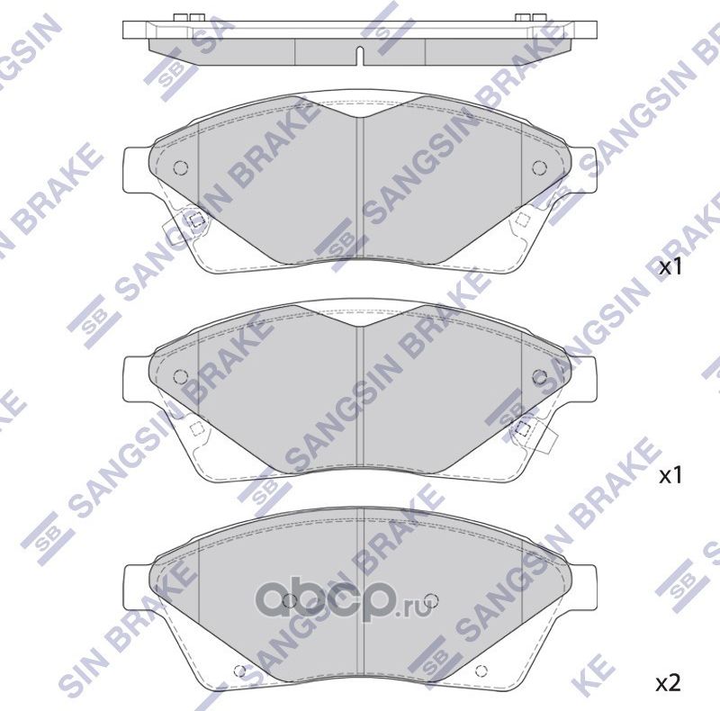Тормозные колодки Sangsin Hi-Q. Артикул SP2251