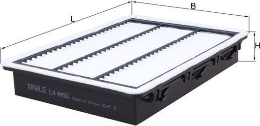 Воздушный фильтр Mahle-Knecht. Артикул LX 4492