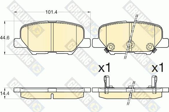 Тормозные колодки Girling. Артикул 6135837