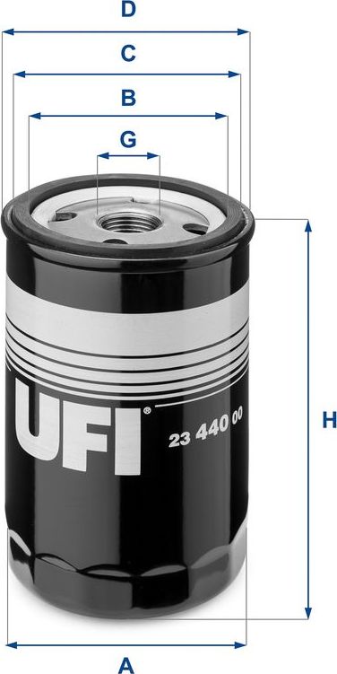 Масляный фильтр UFI. Артикул 23.440.00