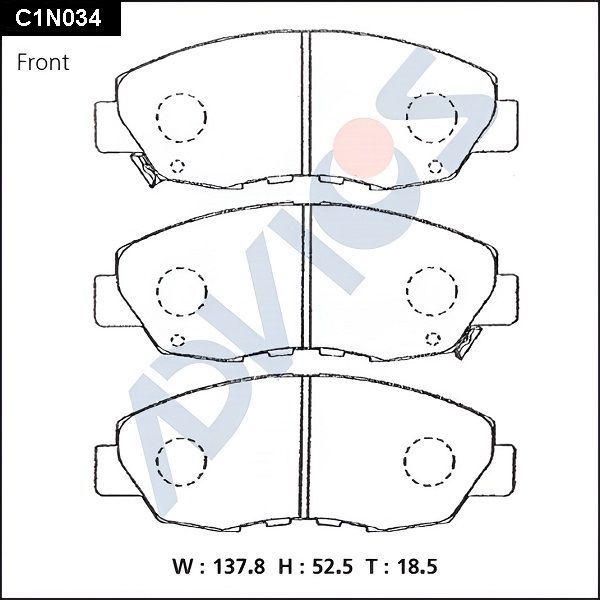 Тормозные колодки Advics. Артикул C1N034