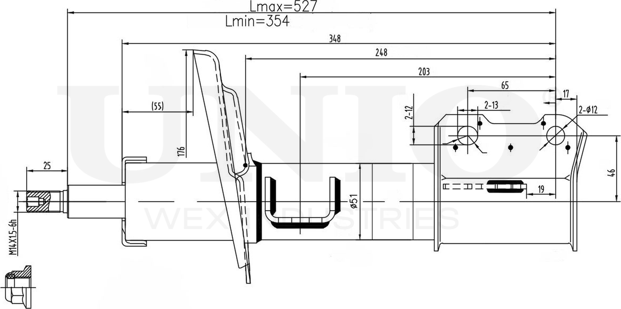 Амортизатор подвески (Unio). Артикул SAB-10151