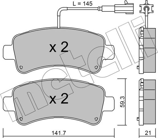 Тормозные колодки Metelli. Артикул 22-1033-0