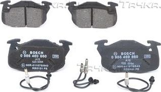 Тормозные колодки Bosch (Low-Metallic) передние для Renault 19 II 1992-1995. Артикул 0 986 469 860