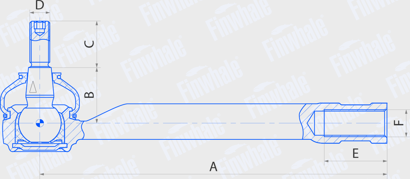 Наконечник рулевой тяги Finwhale. Артикул TRE733