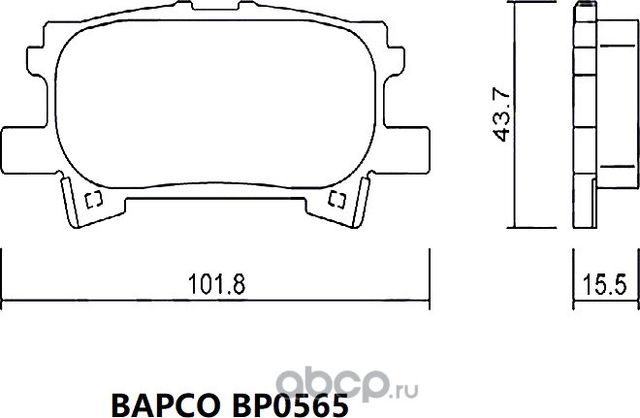 Колодки тормозные дисковые BP0565, (Bapco) Bapco. Артикул BP0565