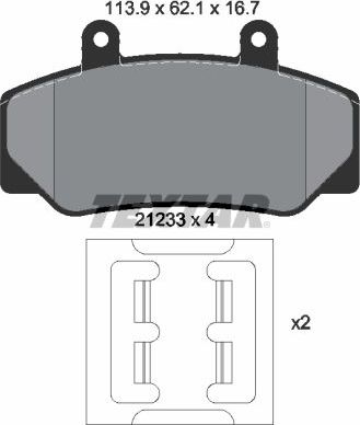 Тормозные колодки Textar. Артикул 2123302