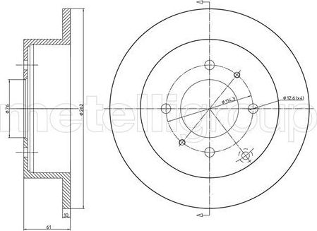 Тормозной диск Trusting задний для Kia Magentis I 2001-2006. Артикул DF845