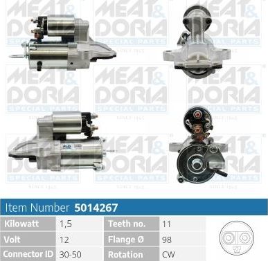 Стартер Meat & Doria для Ford Mondeo III 2000-2007. Артикул 5014267
