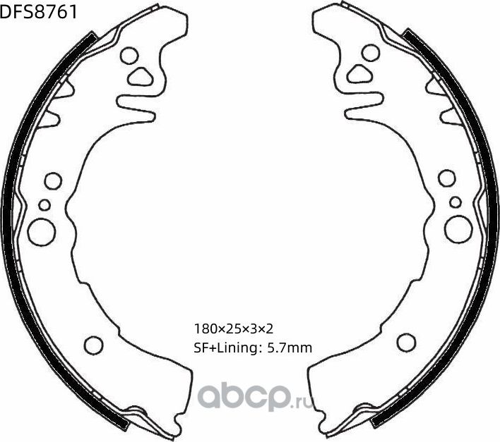 Колодки тормозные барабанные Double Force. Артикул DFS8761