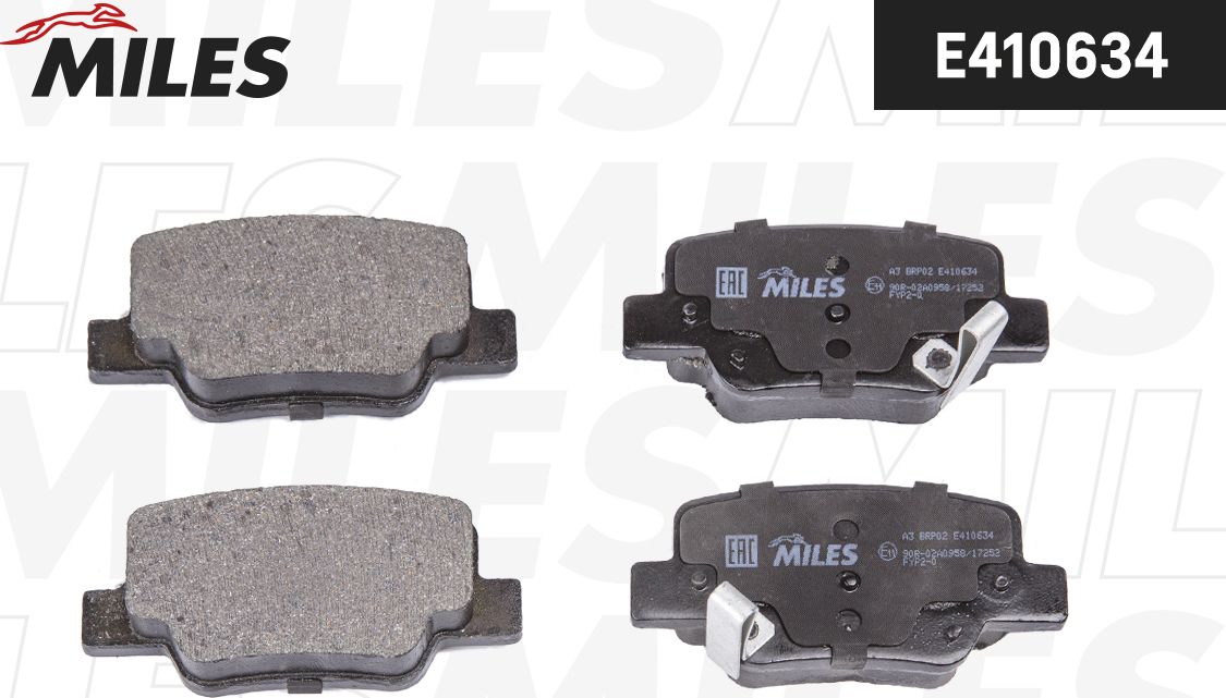 Тормозные колодки Miles (Low-Metallic). Артикул E410634