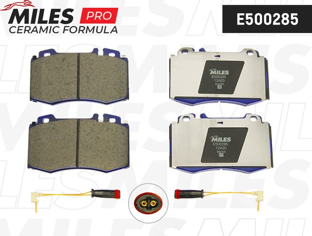 Тормозные колодки Miles (Керамика) передние для Mercedes-Benz SL-Класс V (R230) 2001-2012. Артикул E500285