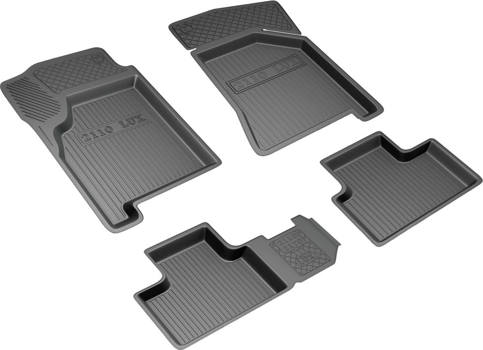 Коврики Rezkon резиновые (люкс) для салона Lada ВАЗ 2110 1995-2014. Артикул 1039050100