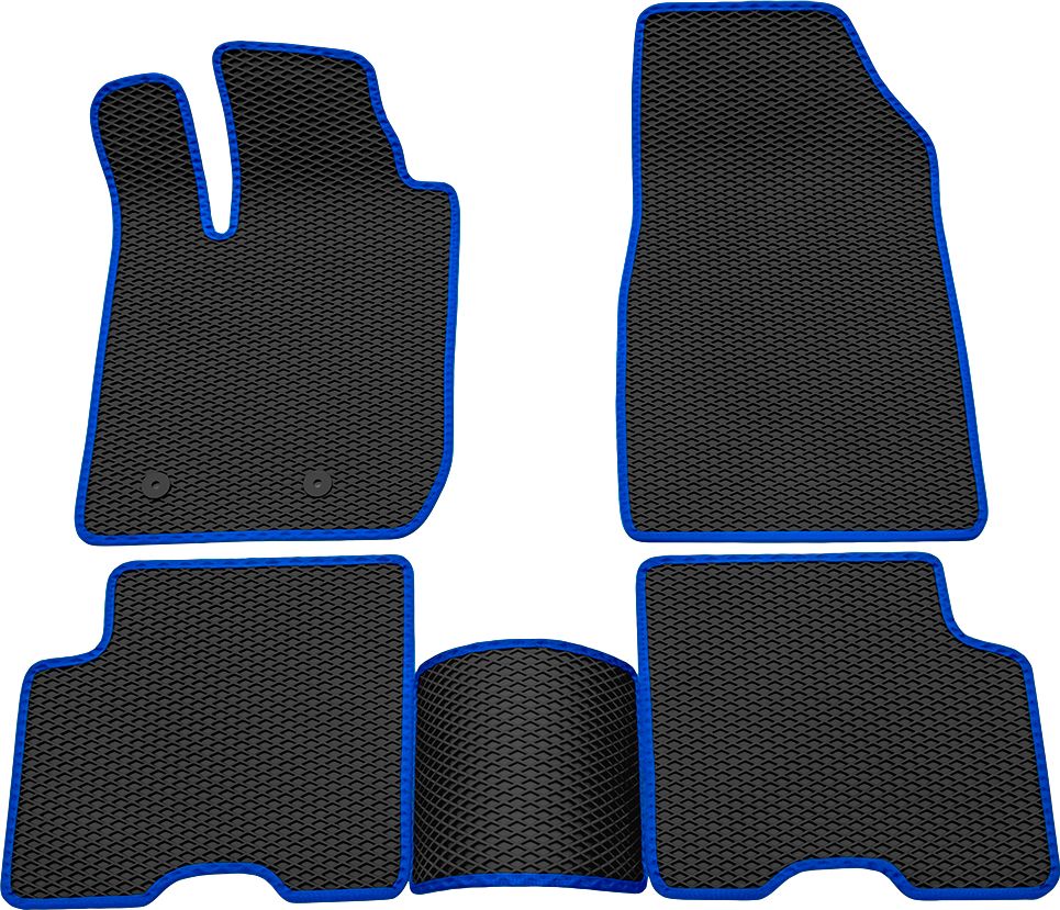 Коврики Rezkon EVA для салона Renault Arkana I 2019-2026 Синий кант. Артикул 9029040103