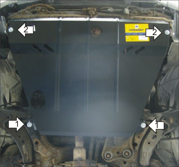 Защита Мотодор для картера, КПП Mazda 323 BA седан 1994-1998. Артикул 01102