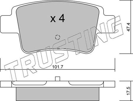 Тормозные колодки Trusting. Артикул 721.0
