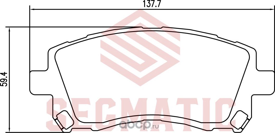 Колодка торм диск пер (Segmatic). Артикул SGBP2749