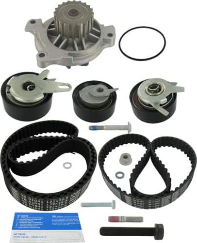 Помпа (водяной насос) с комплектом ремня ГРМ SKF. Артикул VKMC 01270