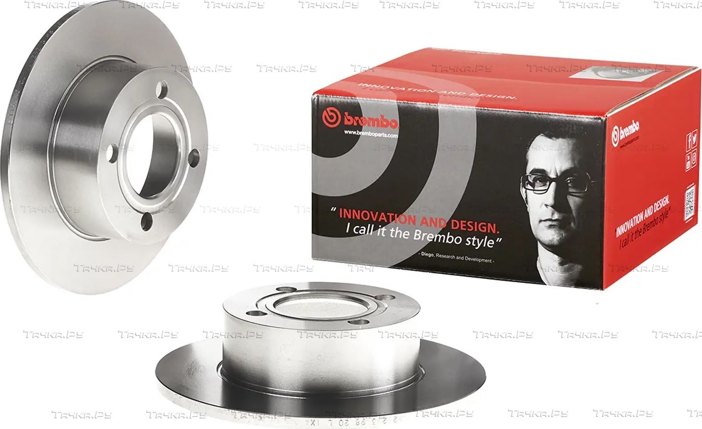 Тормозной диск Brembo задний для Audi Cabriolet 1991-2000. Артикул 08.4874.14