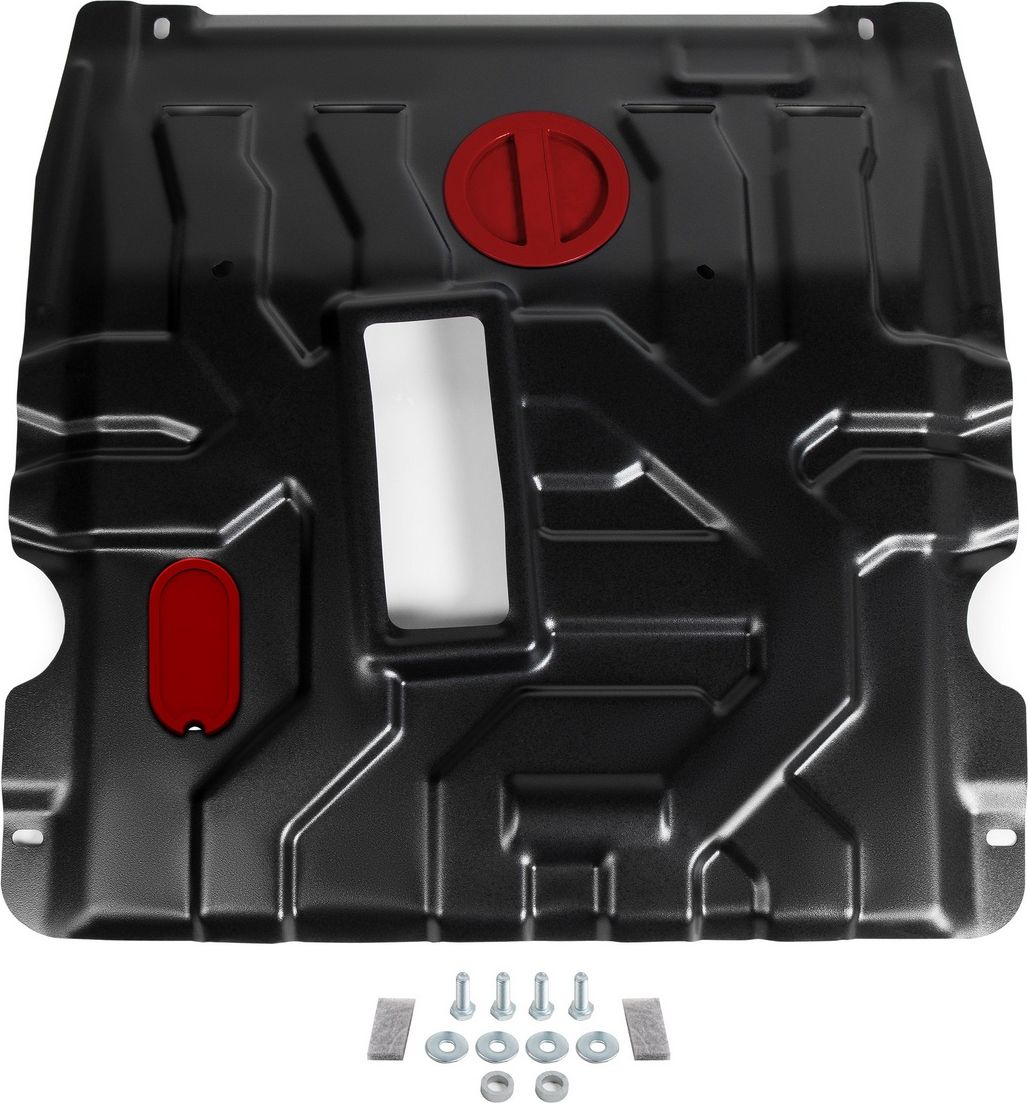 Защита АвтоБроня для картера и КПП Ravon R4 2016-2020. Артикул 111.01027.1