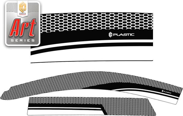 Дефлекторы СА Пластик для окон (Серия Art черная) Great Wall Hover H5 2011-2026. Артикул 2010031505823