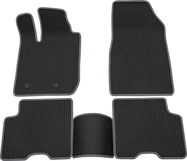 Коврики Rezkon EVA для салона Renault Arkana I 2019-2026 Серый кант. Артикул 9029040102