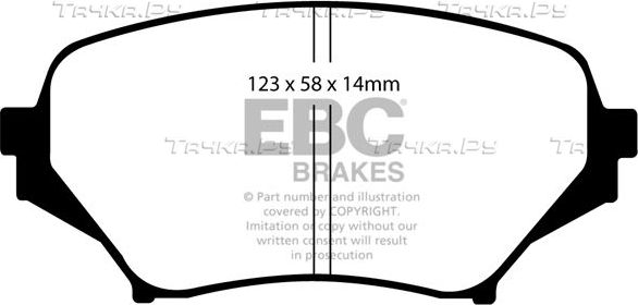 Тормозные колодки EBC Brakes. Артикул DP41774R