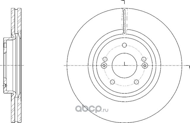 Диск тормозной вентилируемый (G-Brake). Артикул GR21416