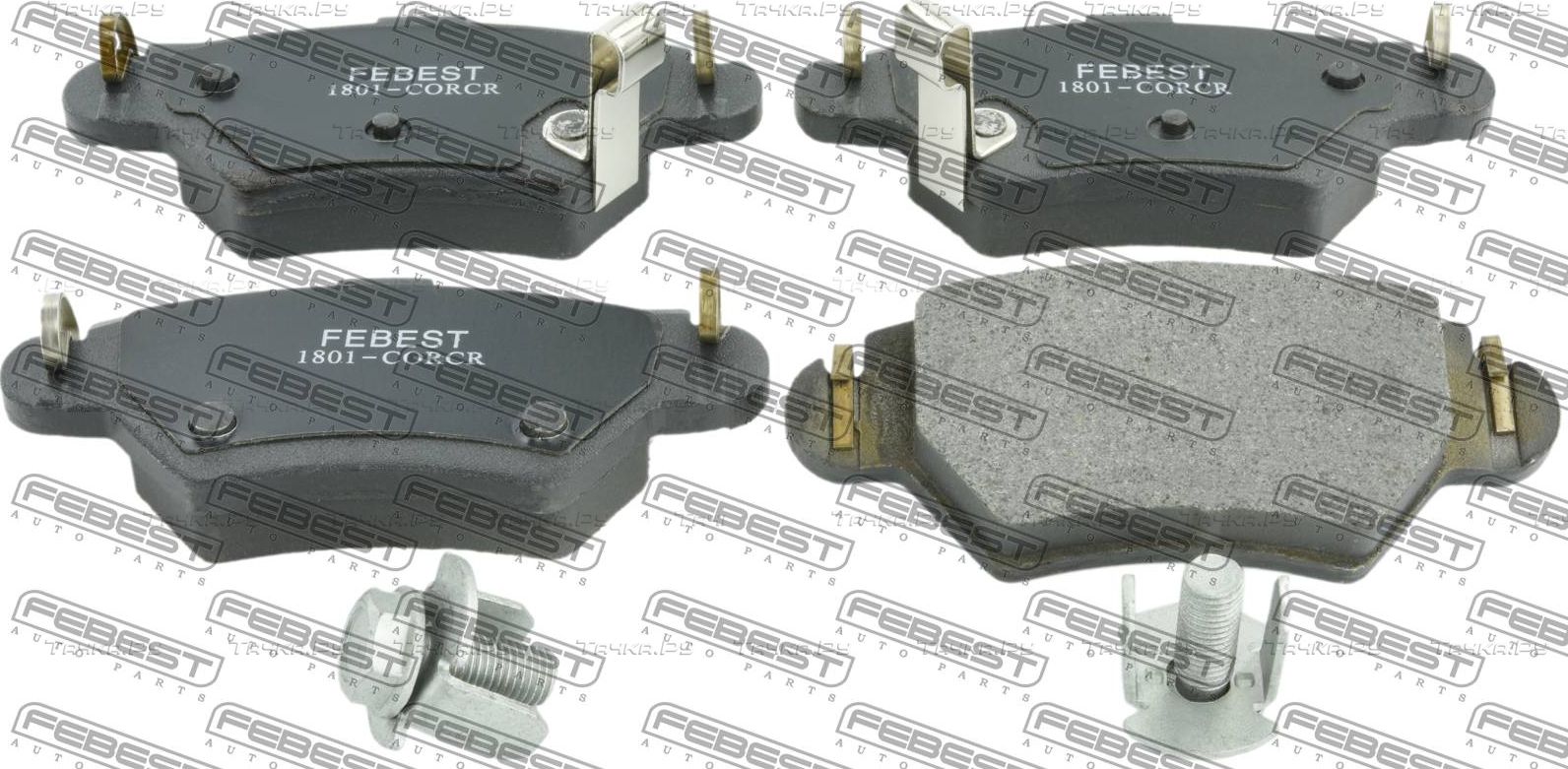 Тормозные колодки Febest задние для Opel Zafira A 1999-2005. Артикул 1801-CORCR