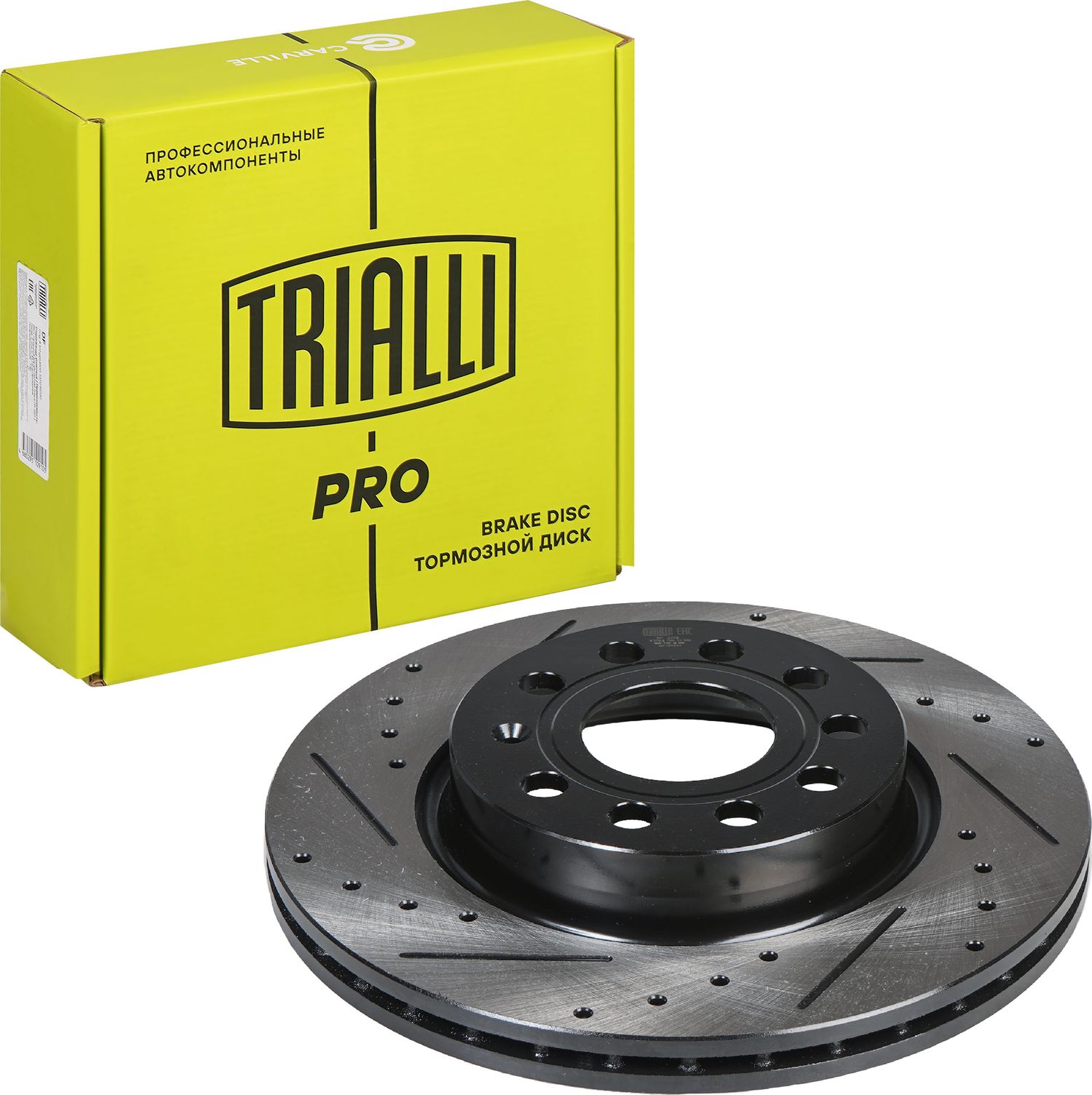 Тормозной диск Trialli передний для Volkswagen Jetta VI 2010-2019. Артикул DF 277s