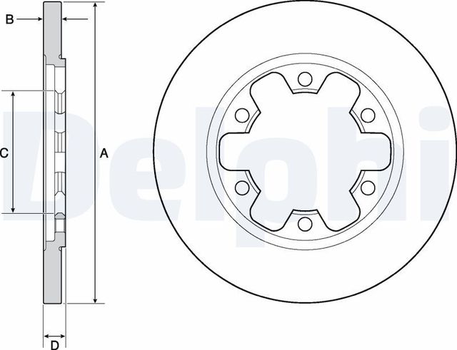 Тормозной диск Delphi. Артикул BG4680C