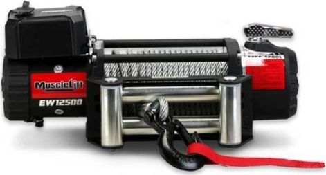 Лебёдка электрическая 12V T-MAX EW12500 MuscleLift 12500 lbs 5670 кг (Стальной трос). Артикул W1854