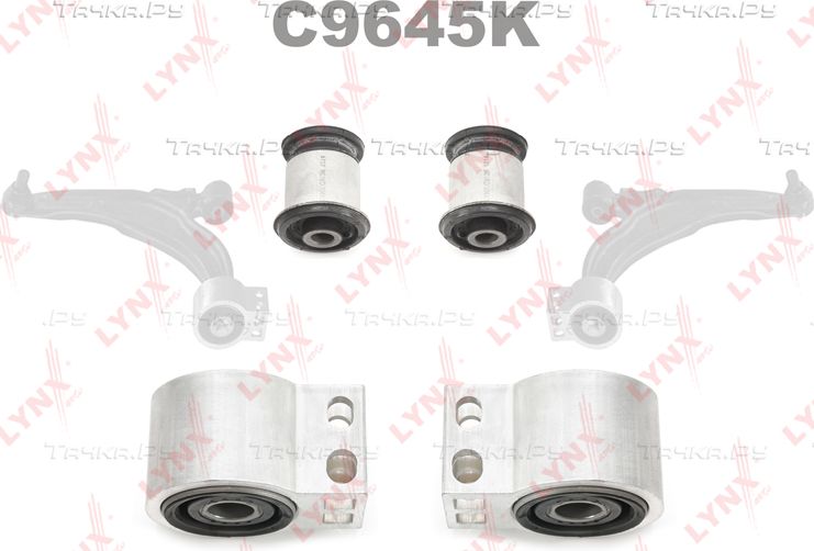 Сайлентблок переднего рычага подвески LYNXauto KIT нижний для Opel Astra J 2009-2015. Артикул C9645K