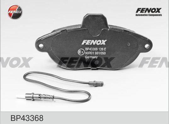 Тормозные колодки Fenox. Артикул BP43368