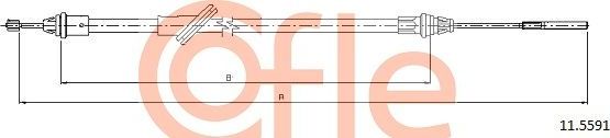 Трос ручника (тросик ручного тормоза) Cofle. Артикул 11.5591