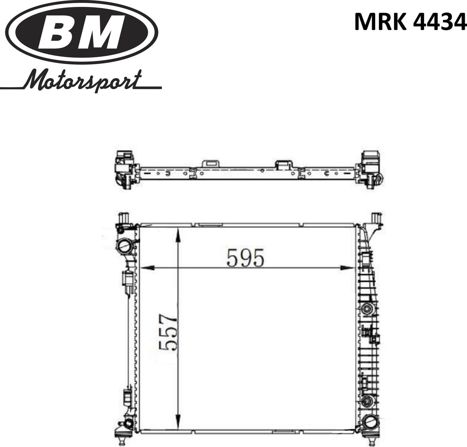 Радиатор охлаждения двигателя AT, AC + (BM). Артикул MRK4434