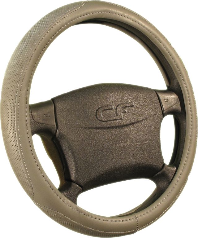 Оплётка на руль CarFashion Temper (размер M, искусственная кожа, цвет СЕРЫЙ). Артикул 31034