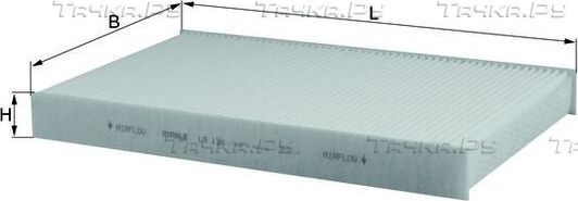 Салонный фильтр Mahle для Citroen C2 2003-2012. Артикул LA 138
