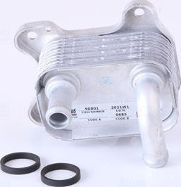 Радиатор масляный (маслоохладитель) для двигателя Nissens (алюминий). Артикул 90801