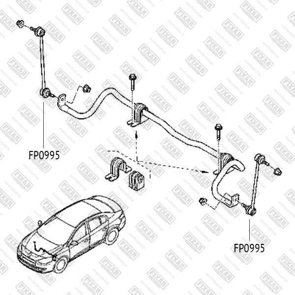 тяга стабилизатора передняя левая правая (Fixar). Артикул FP0995