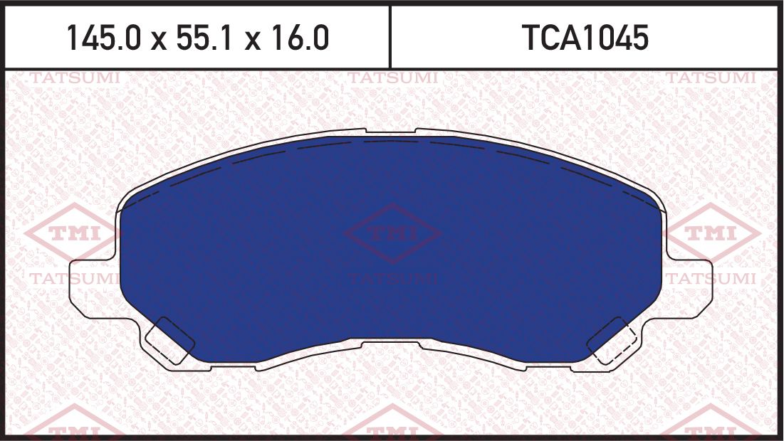 Колодки тормозные перед MITSUBISHI ASX/Lancer/Outlander 2003 (Tatsumi). Артикул TCA1045