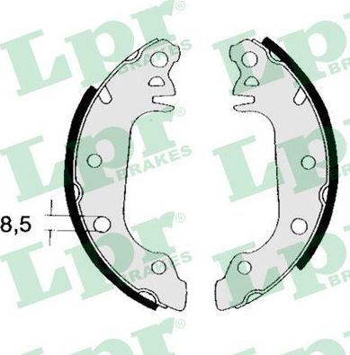 Тормозные колодки LPR задние для Ford Fiesta I 1976-1983. Артикул 04710