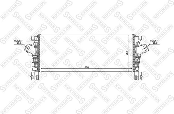 Интеркулер Stellox (алюминий). Артикул 10-40219-SX