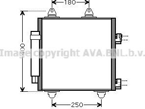 Радиатор кондиционера (конденсатор) AVA (алюминий). Артикул TOA5414D